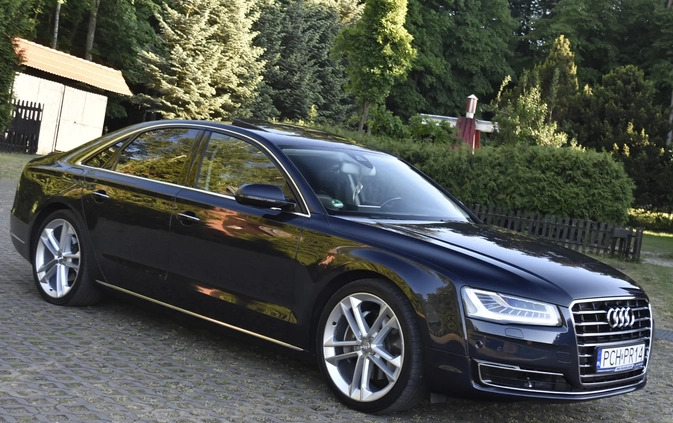 Audi A8 cena 149000 przebieg: 272000, rok produkcji 2015 z Chodzież małe 742